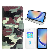 Ntech Samsung Galaxy A34 Bookcase met camouflage