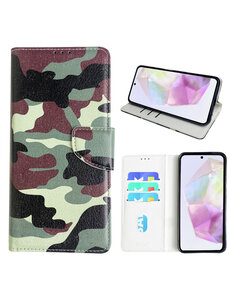 Ntech Samsung Galaxy A35 Bookcase met camouflage