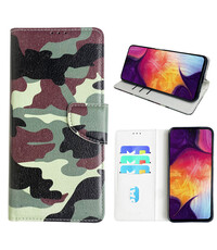 Ntech Samsung Galaxy A50 Bookcase met camouflage