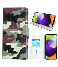 Ntech Samsung Galaxy A52 Bookcase met camouflage