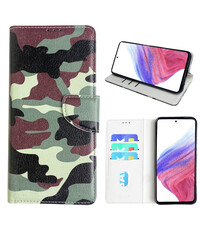 Ntech Samsung Galaxy A53 Bookcase met camouflage