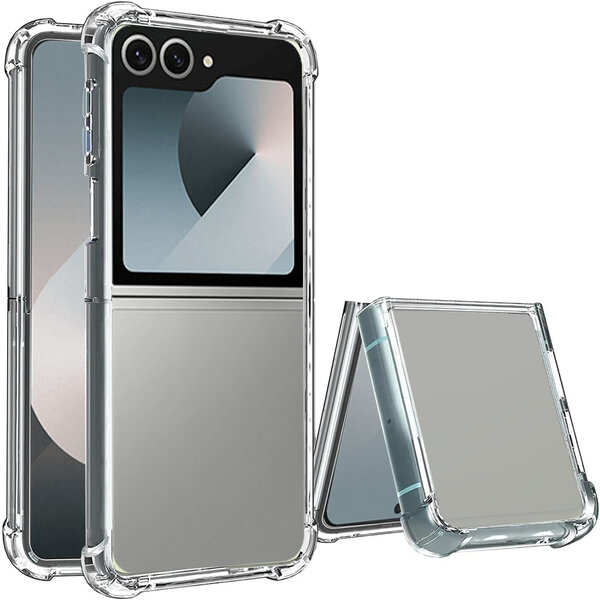 Ntech Hoesje Geschikt voor Samsung Galaxy Z Flip 7 FE - Flip 6 transparant backcover shockproof