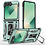 Ntech Hoesje Geschikt Voor Samsung Galaxy Z Flip 6 hoesje met Ringhouder - Anti-Shock Hybrid Armor case - Mint Groen