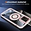 Ntech Hoesje Geschikt voor iPhone 15 Pro Max hoesje voor Magsafe Transparant hard case Rose Goud - kickstand Draaibare Ring Houder