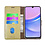 Ntech Hoesje geschikt voor Samsung Galaxy A05s bookcase Goud - Met screenprotector tempered glass Galaxy A05s - 2x