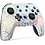 Ntech Ntech Switch Controller - Geschikt voor Switch Pro Controller/Switch/Lite/OLED met Cool RGB Crack Wit - Gaming Accesoires Turbo - Macro