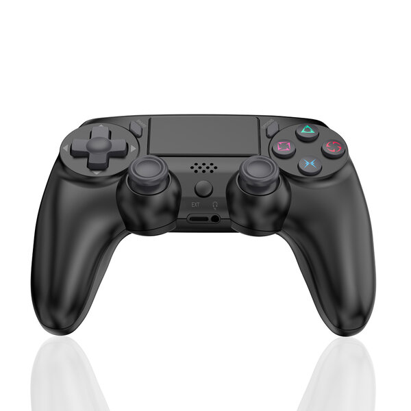 Ntech Ntech PS4 Controller Geschikt voor PS4 en PS3 - ps4 game controller Draadloos P47 - Zwart -  Audio Jack Input - Touch Sensor - Dual Trilmotoren Draadloze Controller