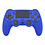 Ntech Ntech PS4 Controller Geschikt voor PS4 en PS3 - ps4 game controller Draadloos P47 - Blauw -  Audio Jack Input - Touch Sensor - Dual Trilmotoren Draadloze Controller