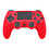 Ntech Ntech PS4 Controller Geschikt voor PS4 en PS3 - ps4 game controller Draadloos P47 - Rood -  Audio Jack Input - Touch Sensor - Dual Trilmotoren Draadloze Controller