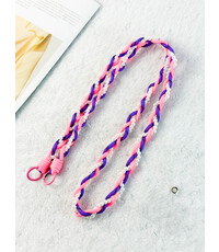 Ntech Ntech Telefoonkoord Roze / Paars - Verstelbare Telefoonketting