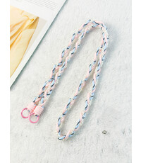 Ntech Ntech Telefoonkoord Roze / Blauw - Verstelbare Telefoonketting