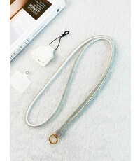 Ntech Ntech Telefoonkoord Kristal Zliver - Verstelbare Telefoonketting 1.2m