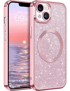 Ntech Hoesje Geschikt voor iPhone 15 Pro Max Magsafe hoesje Rose Goud