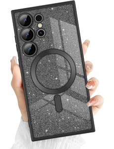 Ntech Hoesje Geschikt Voor Samsung Galaxy S24 Ultra Magsafe hoesje  Zwart