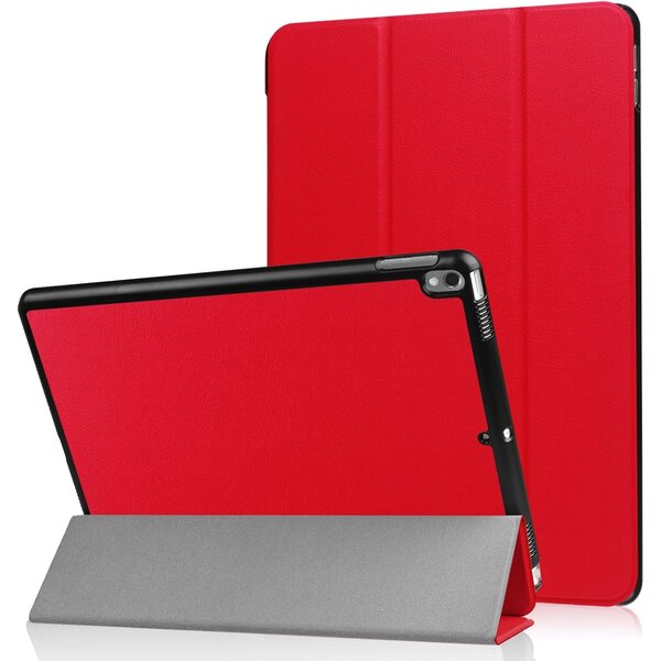 Ntech Tablet Hoes Geschikt voor iPad Air 11 2024 hoes Rood Tri Fold Tablet Case - Smart Cover