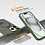 Ntech Hoesje Geschikt voor iPhone 15 Plus Magsafe hoesje Groen -  Mat Transparant hard case - Magnetic Ring Houder hoesje