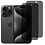 Ntech Privacy Screen protector Geschikt voor iPhone 15 Pro screenprotectors Privacy - 2 Stuks - Full screen protector tempered glass van gehard glas