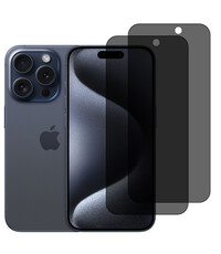 Ntech Privacy Screenprotectors Geschikt voor iPhone 15 Pro MaxFull screen – 2 Stuks