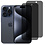 Ntech Privacy Screen protector Geschikt voor iPhone 15 Pro Max screenprotectors Privacy - 2 Stuks - Full screen protector tempered glass van gehard glas