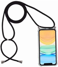 Ntech Hoesje met koord Geschikt voor iPhone 15 Plus Transparant Shockproof