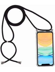 Ntech Hoesje met koord Geschikt voor iPhone 15 Plus Transparant Shockproof