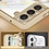 oTronica oTronica Hoesje aanstellen voor Samsung Galaxy S22 met Magnetisch Ring en Camera Lensbeschermer - backcover – Transparant/Goud