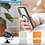 oTronica oTronica Hoesje aanstellen voor Samsung Galaxy S22 met Magnetisch Ring en Camera Lensbeschermer - backcover – Transparant/Zwart