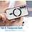 oTronica oTronica Hoesje aanstellen voor Samsung Galaxy S22 met Magnetisch Ring en Camera Lensbeschermer - backcover – Transparant/Zwart
