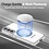 oTronica oTronica Hoesje aanstellen voor Samsung Galaxy S22 met Magnetisch Ring en Camera Lensbeschermer - backcover – Transparant/Zilver
