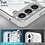 oTronica oTronica Hoesje aanstellen voor Samsung Galaxy S22 met Magnetisch Ring en Camera Lensbeschermer - backcover – Transparant/Zilver