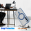 oTronica oTronica Hoesje aanstellen voor Samsung Galaxy S22 Plus met Magnetisch Ring en Camera Lensbeschermer - backcover – Transparant/Bluaw