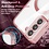 oTronica oTronica Hoesje aanstellen voor Samsung Galaxy S22 Plus met Magnetisch Ring en Camera Lensbeschermer - backcover – Transparant/Rosegoud