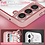 oTronica oTronica Hoesje aanstellen voor Samsung Galaxy S22 Plus met Magnetisch Ring en Camera Lensbeschermer - backcover – Transparant/Rosegoud