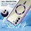 oTronica oTronica Hoesje aanstellen voor Samsung Galaxy S22 Plus met Magnetisch Ring en Camera Lensbeschermer - backcover – Transparant/Paars
