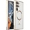 oTronica oTronica Hoesje aanstellen voor Samsung Galaxy S22 Ultra met Magnetisch Ring en Camera Lensbeschermer - backcover – Transparant/Goud