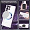 oTronica oTronica Hoesje aanstellen voor Samsung Galaxy S22 Ultra met Magnetisch Ring en Camera Lensbeschermer - backcover – Transparant/Paars