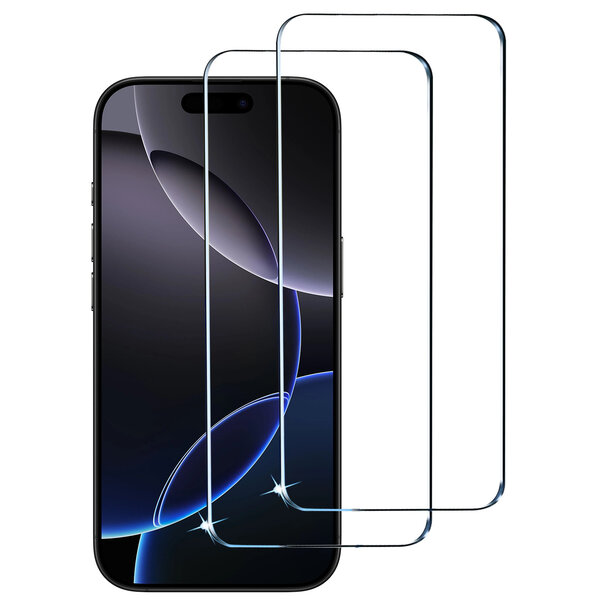 Ntech Tempered glass Geschikt voor iPhone 16 Pro Max Screenprotectors - Beschermglas – Glasplaatje – 2Stuks