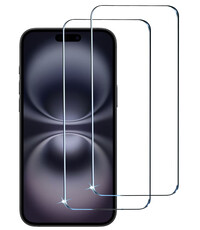 Ntech Tempered glass Geschikt voor iPhone 16 Plus Screenprotectors - 2 stuks