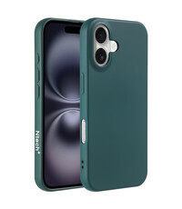 Ntech Hoesje Geschikt voor iPhone 16 Plus – Zacht siliconen backcover – Pine Groen