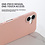 Ntech Hoesje Geschikt voor iPhone 16 Plus – Zacht siliconen liquid backcover – Pink Sand