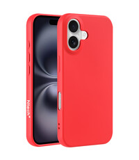 Ntech Hoesje Geschikt voor iPhone 16 Plus – Zacht siliconen backcover – Rood