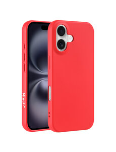 Ntech Hoesje Geschikt voor iPhone 16 Plus – Zacht siliconen backcover – Rood