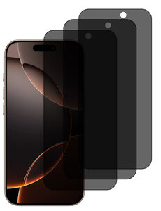 oTronica Privacy Screen protector Geschikt voor iPhone 16 Pro screenprotectors Privacy - 3 Stuks