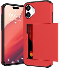 Ntech Hoesje Geschikt voor iPhone 16 Plus Hoesje Rood