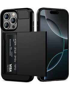 Ntech Hoesje Geschikt voor iPhone 16 Pro Hoesje Zwart