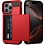 Ntech  Hoesje Geschikt voor iPhone 16 Pro Max Hoesje Rood - shockproof Backcover met pasjeshouder  - Ruimte voor 2 pasjes