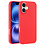 Ntech Hoesje Geschikt voor iPhone 16 – Zacht siliconen liquid backcover – Rood