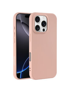 Ntech Hoesje Geschikt voor iPhone 16 Pro – Zacht siliconen backcover – Pink Sand