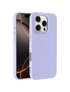 Ntech Hoesje Geschikt voor iPhone 16 Pro Max – Zacht siliconen backcover – Lila