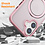 Ntech Hoesje Geschikt voor iPhone 16 Magsafe hoesje - hard backcover - Magnetische Standaard - Ringhouder - Mat Transparant / Licht Roze